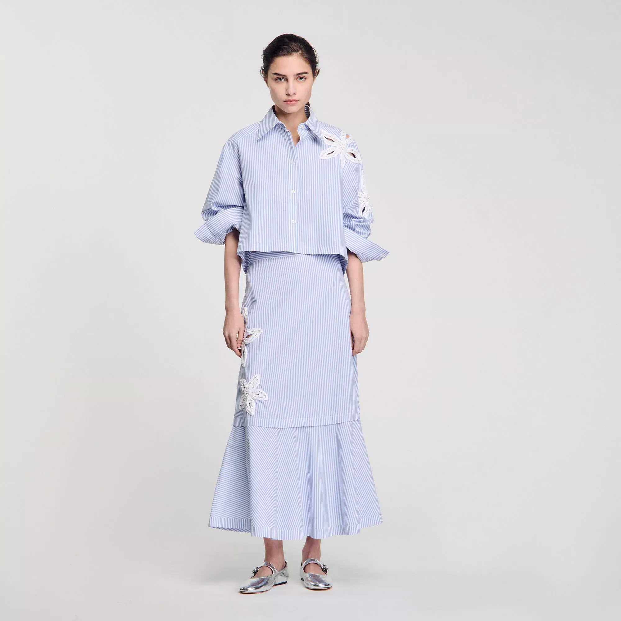 Sandro Maxi striped skirt - female - 4