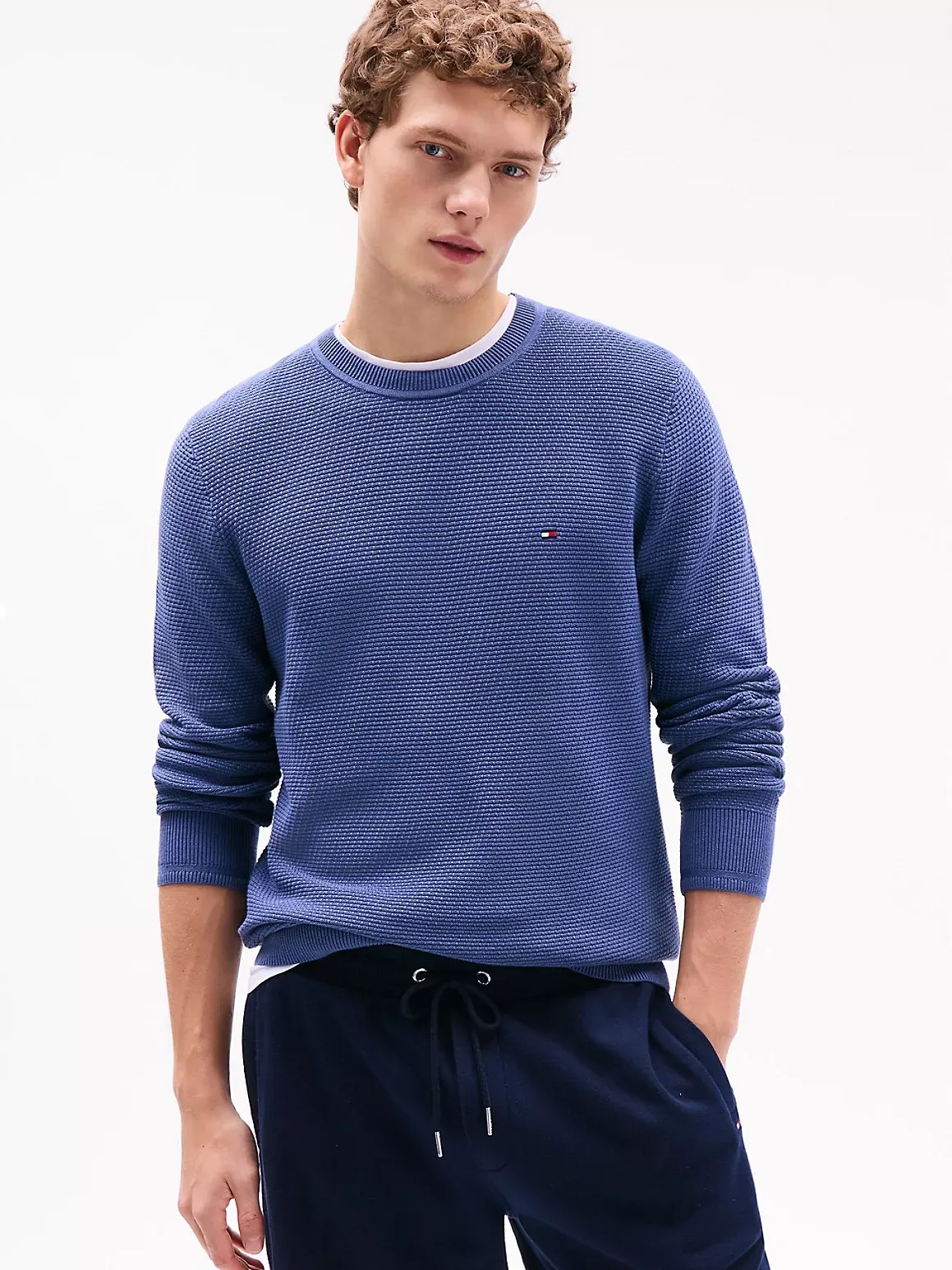 Tommy Hilfiger Men's Structured Crewneck Sweater
