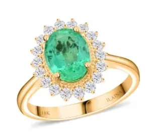 Certified & Appraised Iliana AAA Kagem Zambian Emerald and SI Diamond