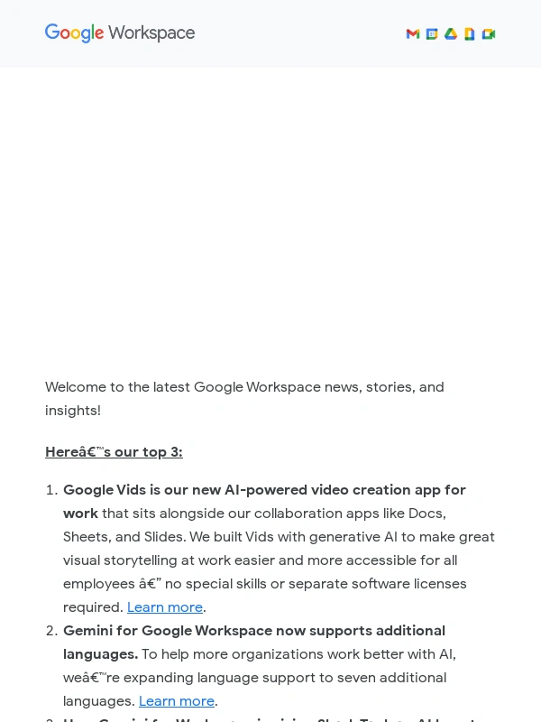 Google Workspace - Bringing AI-powered video creation to work