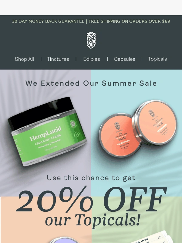 Hemplucid - ? Our Summer Sale Just Got Extended