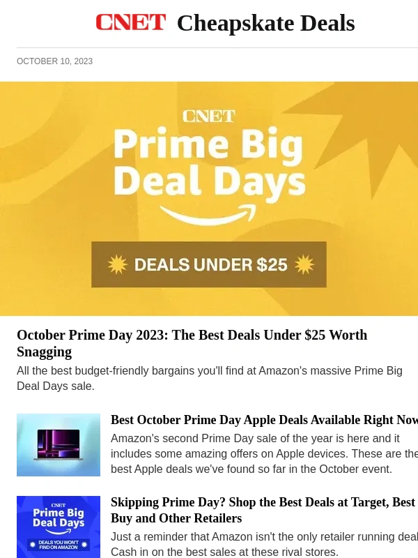 CNET - Get the Most Out of Prime Day With Our Guide to All of the Best Deals