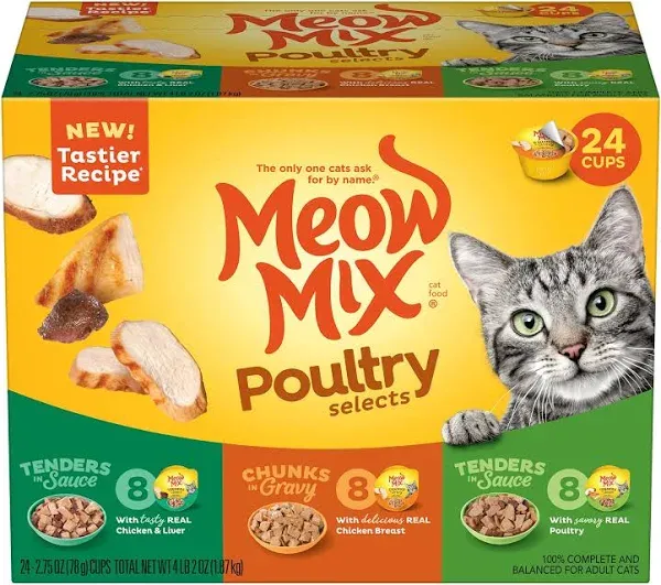 Meow Mix Poultry Selections Variety Pack Wet Cat Food