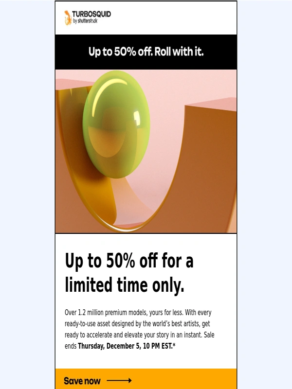 TurboSquid - Up to 50% off ends in 48 hours