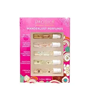 Pacifica Beauty - Wanderlust Spray Perfume Trial Set, 5 Scents, Island Vanilla, Natural & Essential Oils