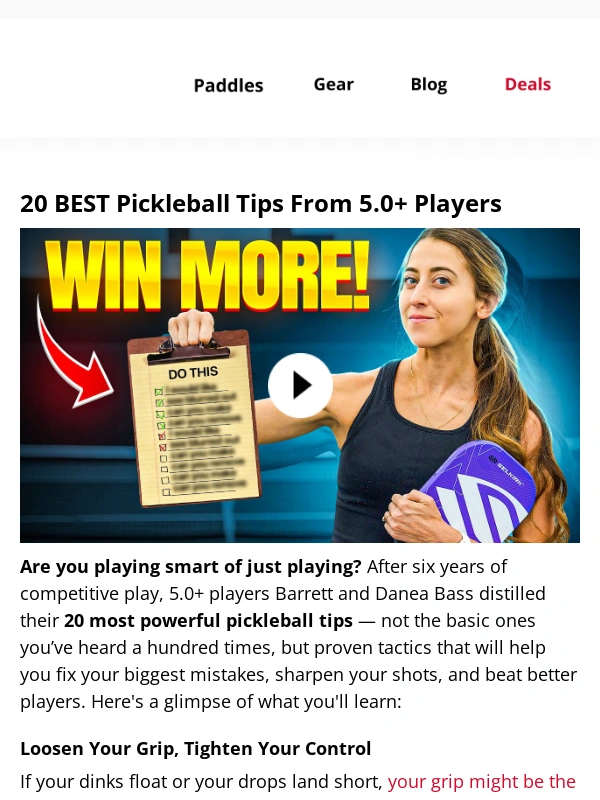 Selkirk - 20 BEST Pickleball Tips From 5.0+ Players