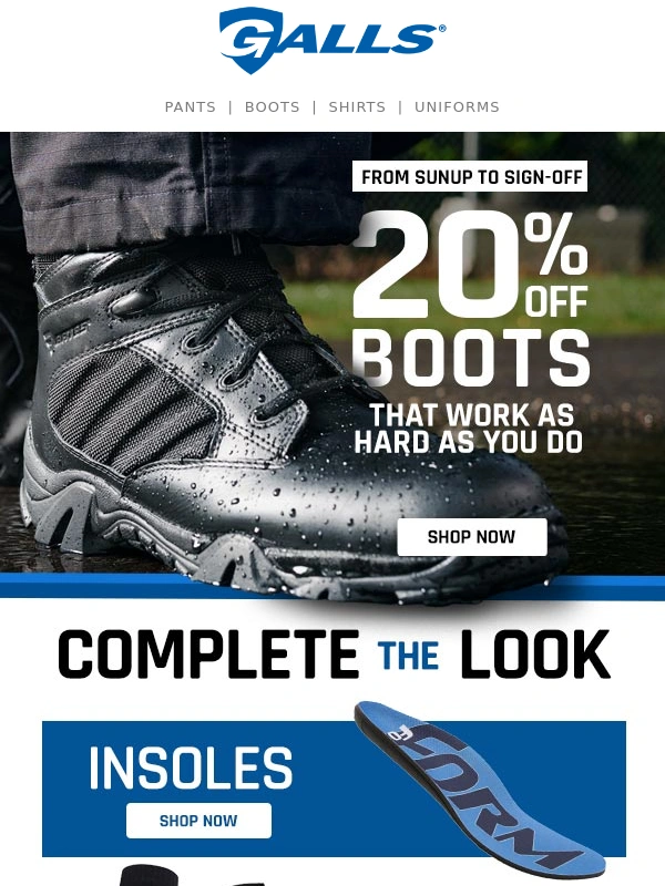 Galls - Boots That Serve – Now 20% Off!