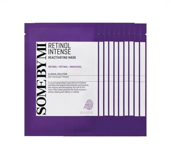 SOME BY MI Retinol Intense Reactivating Mask Bundle Set 22ml X 10 Sheets