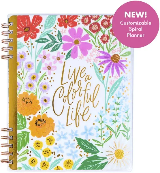 Happy Planner Blooming Bouquet Customizable Spiral Planner