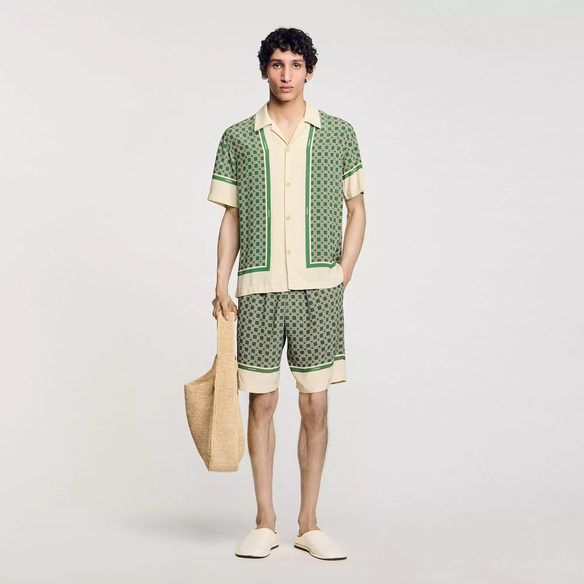 Sandro Short-sleeved patterned shirt - male - XL