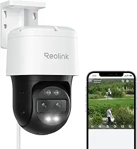 REOLINK PTZ Security Camera System 4K, IP PoE 360 Camera with Dual-Lens, Auto 6X Hybrid Zoomed Tracking, 355 Pan & 90 Tilt, Outdoor Surveillance, AI Detection, TrackMix PoE