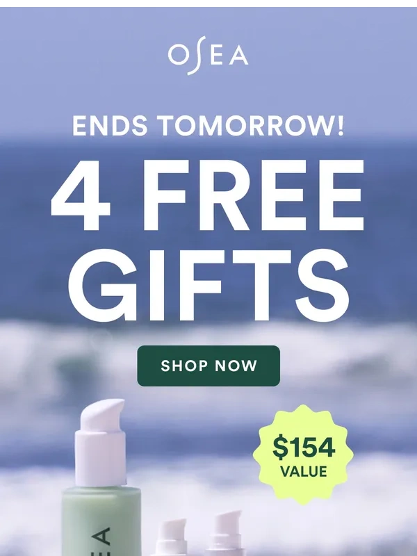 Osea - ⏰ Ends Tomorrow: 4 Free Gifts
