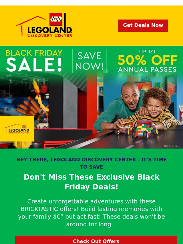 LEGOLAND Discover Center - Exclusive LEGOLAND Discovery Center Black Friday Savings Are Here!