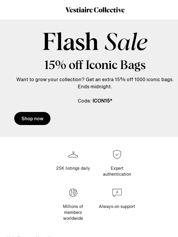 Vestiaire Collective - Extra 15% Off Iconic Bags