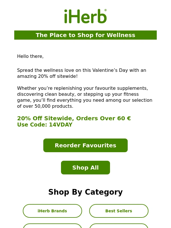 iHerb - ♥️ 20% Off Valentine’s Day Sitewide Sale is Live