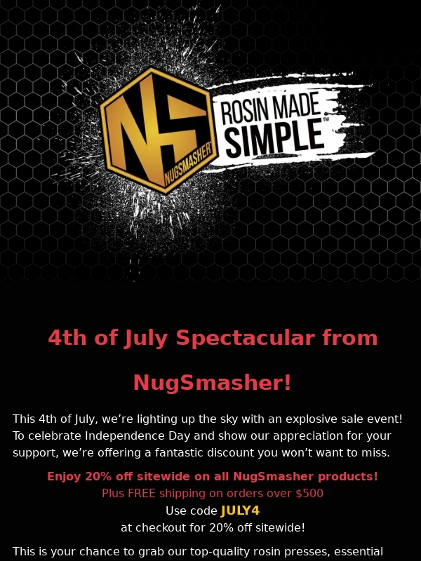 Nugsmasher - ? 4th of July Blast: 20% OFF SITEWIDE! ?