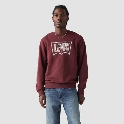 Levi's Men's Crewneck Batwing Logo Sweatshirt (S-XXL, Burgundy) $13.99 + Free Shipping