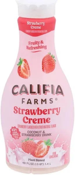 Califia Farms Plant-Based Coconut & Strawberry Creme Drink Bottle