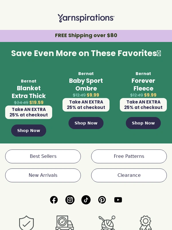 Yarnspirations - Almost Gone! 25% Off Sitewide