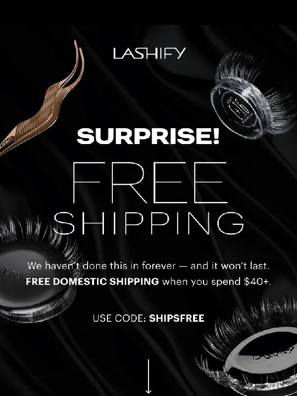 Lashify - SURPRISE FREE SHIPPING!!! ?