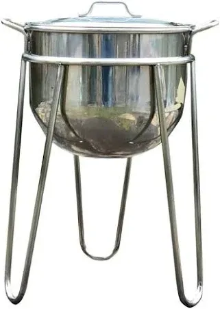 Bayou Classic 8 Gallon Stainless Steel Kettle with Stand 800-108