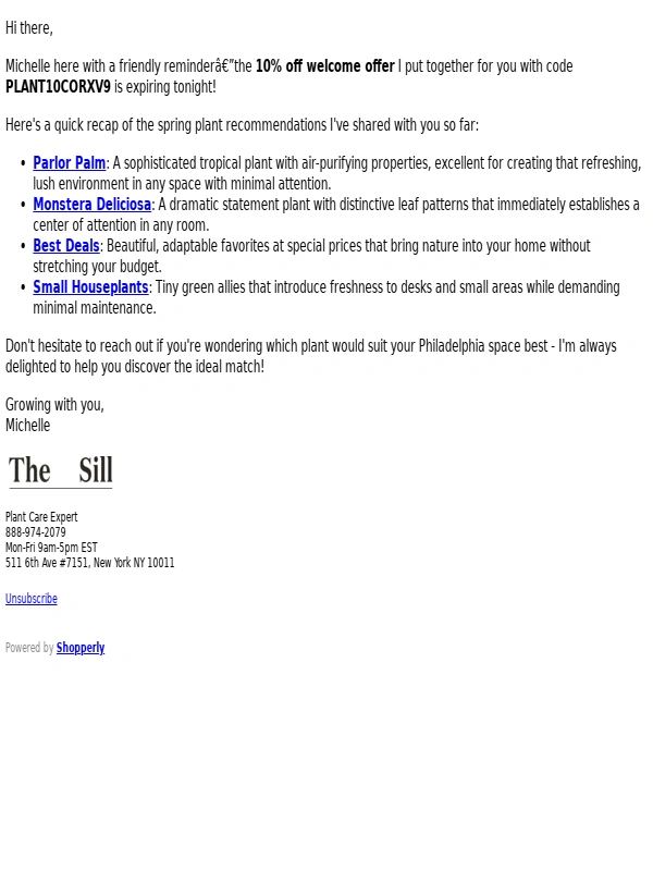 The Sill - Your Spring Plant deals end tonight!