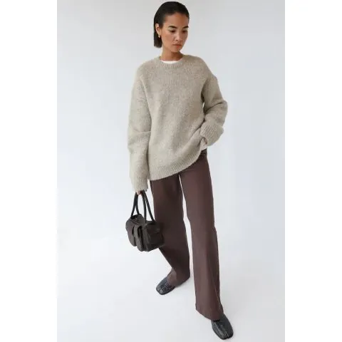 Oak + Fort LONG LENGTH 30" TWILL WIDE LEG PANT