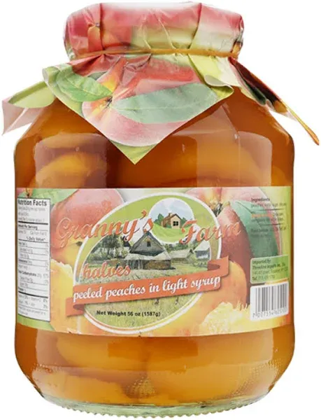 3Lines Compote Light Syrup Peach Halves Peeled