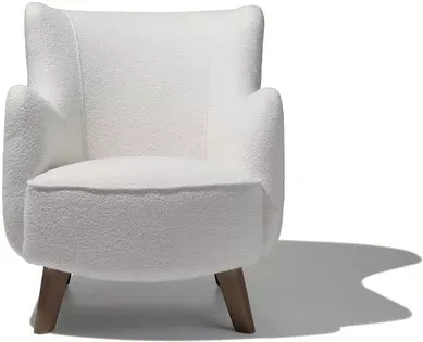 Industry West Yvette Lounge Chair - Ivory Boucle