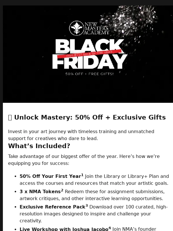 New Masters Academy - ? Black Friday: 50% Off + Free Gifts