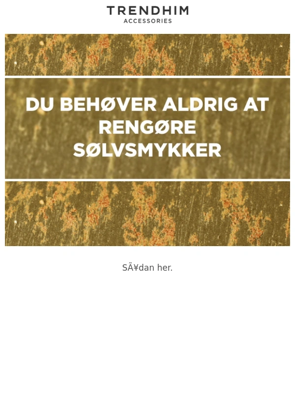 Trendhim Student - Rengør aldrig dit sølvbling ?