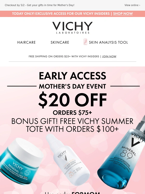 Vichy - Insider perk: enjoy $20 off!