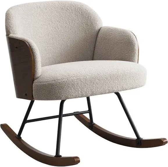 Coaster Furniture Paige Upholstered Mid Back Rocking Chair