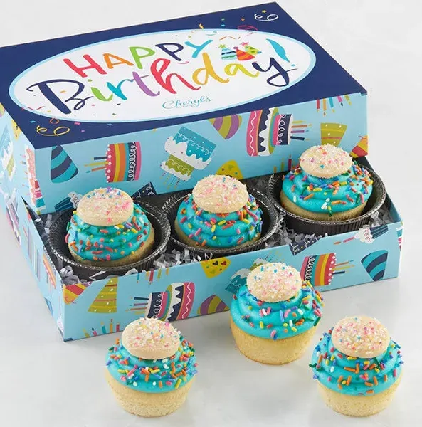 Cheryl's Cookies Buttercream Frosted Celebration Sprinkle Cupcakes