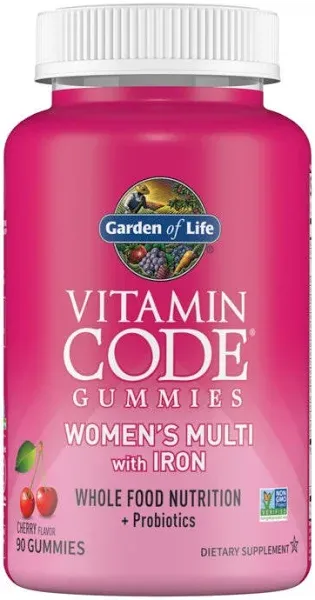 Garden of Life Women's Multi with Iron Cherry 90 Gummys