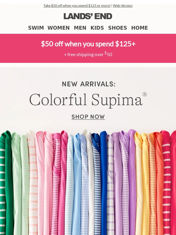 Lands' End Outfitters - Supima season starts NOW – shop new arrivals