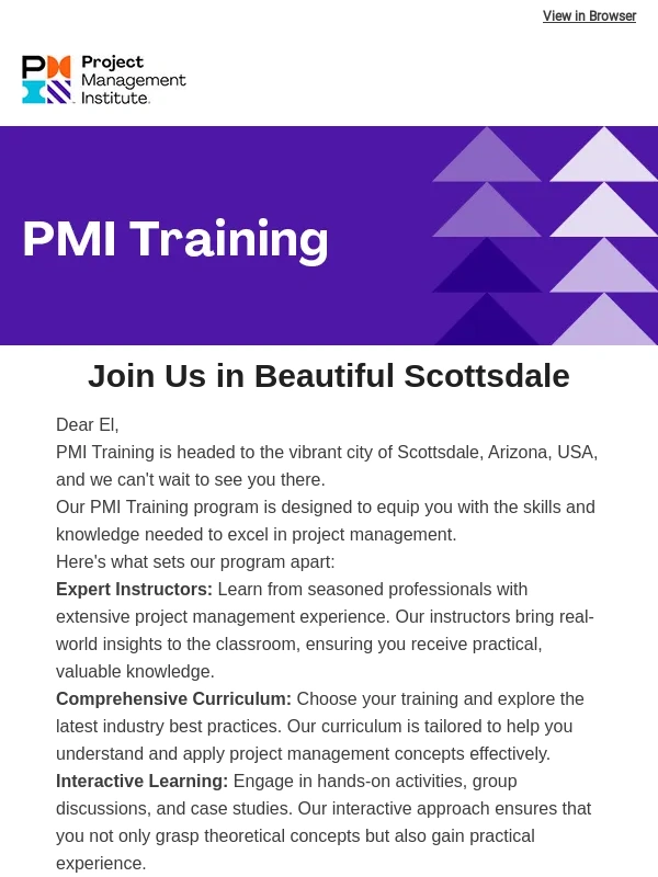PMI - Elevate Your Project Management Skills With PMI Training in Scottsdale,Arizona!