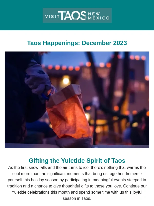 Taos - Taos Happenings: December 2023 ?