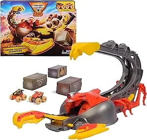 Monster Jam Mini El Toro Loco Venom Velocity Scorpion Playset w/ 2 Exclusive Die-Cast Trucks (El Toro Loco & Max-D) $7.00 + Free Shipping w/ Prime or on $35+