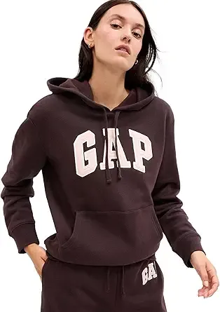 GAP - Women's Logo Hoodie, Hooded Pull-on Sweatshirt