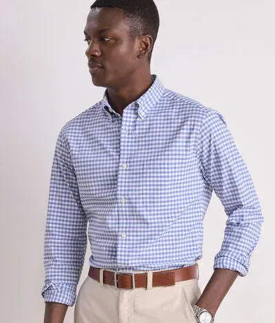 Vineyard Vines Men's On-The-Go Brrr Gingham Shirt