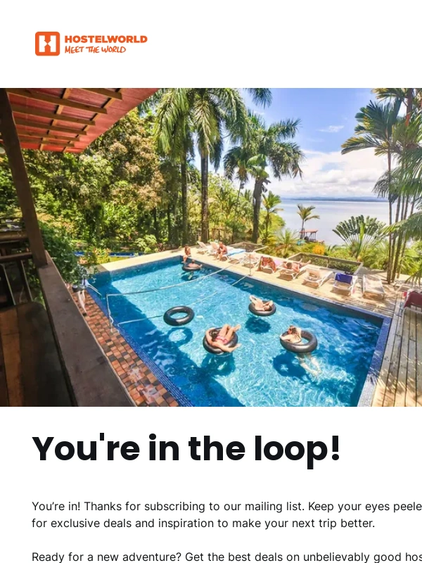 HostelWorld - You've joined the inner circle ?