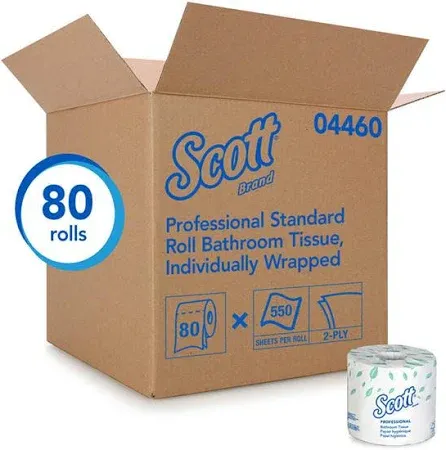 Scott Essential Toilet Tissue 550 Sheets 2-Ply (Case of 80)