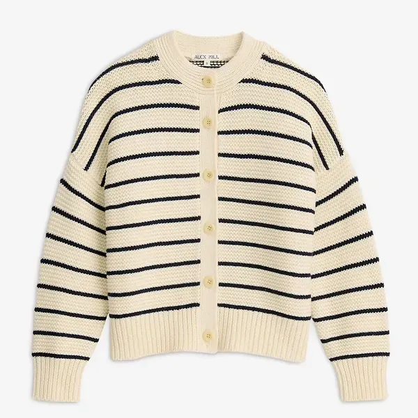 Alex Mill Nico Striped Cardigan in Cotton
