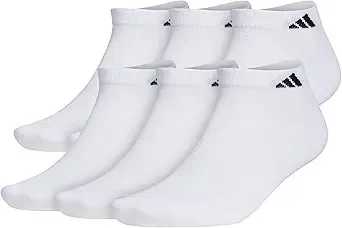 adidas Men's Athletic Cushioned Low Cut Socks with Arch Compression for a Secure Fit (6-Pair)