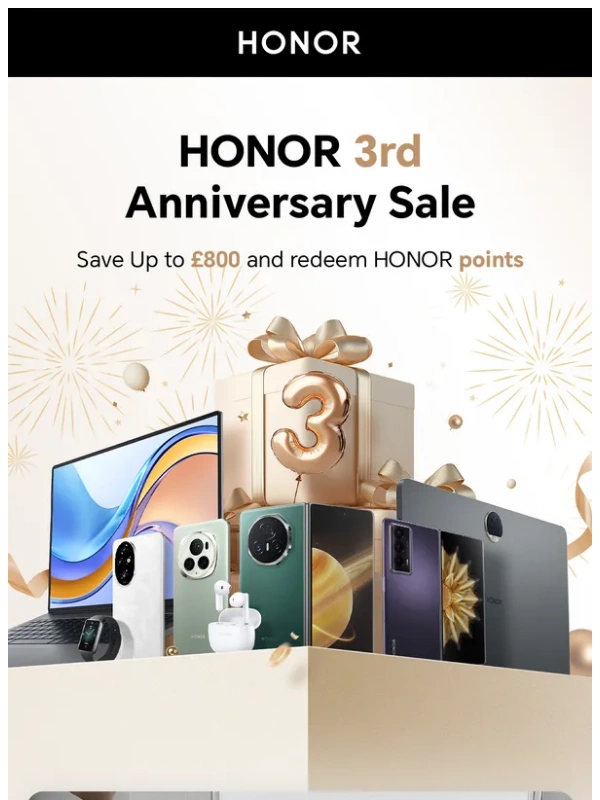 hihonor.com - ?HONOR 3rd Anniversary Sales is coming!