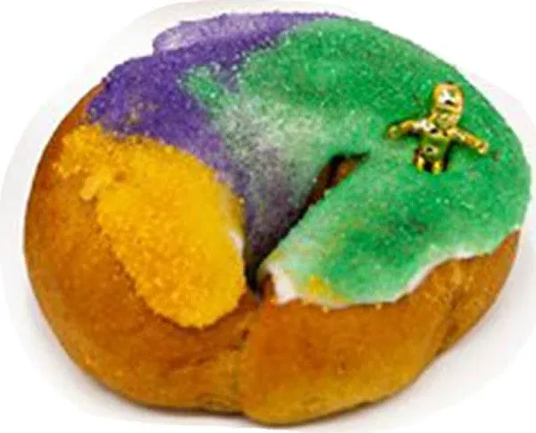Mini New Orleans Mardi Gras King Cake 4 oz