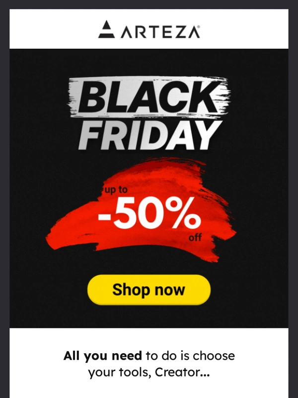 Arteza - See The Incredible Arteza Black Friday offers!