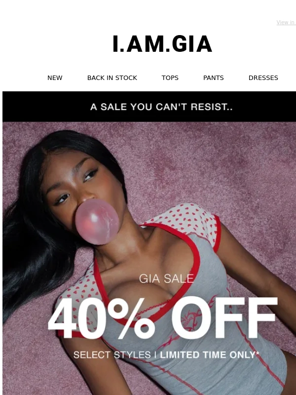 I AM GIA - Treat yourself to 40% off - sale extended!