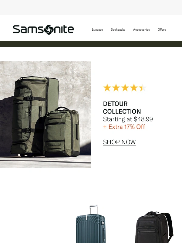 Samsonite - ?Take an Extra 17% Off Sitewide